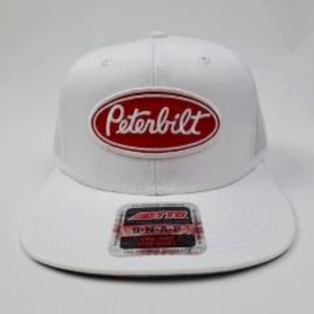 Peterbilt Embroidered Patch Otto Flat Bill Trucker Cap Hat Mesh Snapback